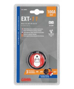 Lampa Interruttore Stacca Batteria 100A 12V 3 Posizioni Rosso