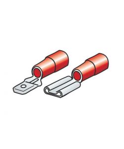 Lampa Kit 40 terminali capicorda piatti rossi 6,3x0,8 mm preisolati