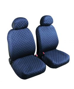 Biba, Coppia Coprisedili Anteriori In Cotone, Universali - Blu