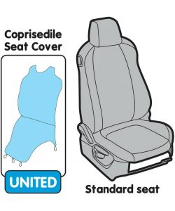 Lampa Coprisedile Elasticizzato T-Shirt Nero per Sedili Standard