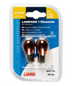 Lampada 1 filamento PY21W 2 pezzi