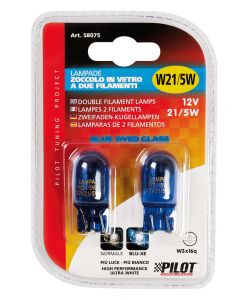 Lampada 2 filamenti W21/5W 2 pezzi