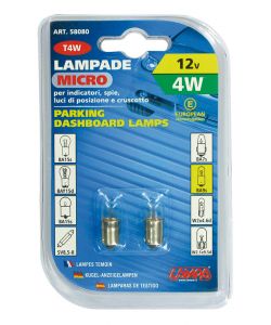 Coppia Lampade Micro 12V 4W Ba9S