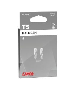 Lampa Lampadine Auto con Zoccolo Vetro T5 12V 2W Attacco W2x4,6d - 2pz