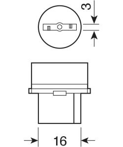 Lampa Lampada Alogena Ambra Zoccolo Vetro 12V 21W Attacco W3x16d - 2pz