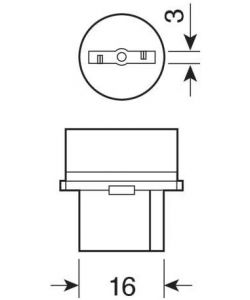 Lampa Lampada Alogena Ambra Zoccolo Vetro 12V 21W Attacco W3x16d - 2pz