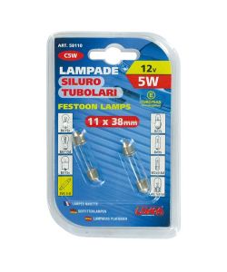 Coppia Lampade Tubolari C5W 5W Sv8,5