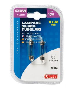 Lampada siluro 10w sv8,5-8 2 pezzi