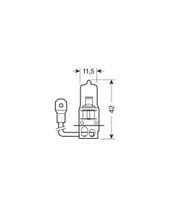 Lampada Alogena H3 Blu-Xe 55W 12V - 2 pezzi - Attacco Pk22s - 4150K