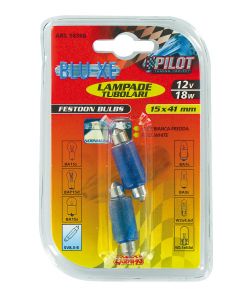 Lampada siluro blu xe 15x41 mm 18w sv8,5 8 2 pz d/blister