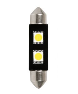 Lampada Hyper led 6 2 smd x 3 chips 10x42 mm sv8,5 8 1 pz d/blister bianco doppia polarit resistenza incorporata