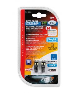 Lampada Hyper led 24 W2,1x9,5D t10 2 pezzi
