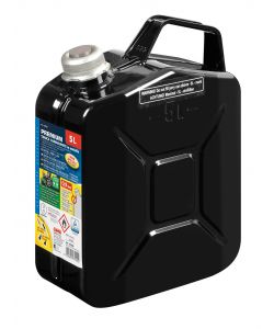 Premium, Tanica Carburante In Metallo - 5 L - Nero