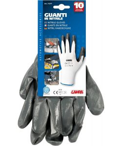Lampa Guanti da lavoro nitrile taglia 10 palmo rivestito protettivi