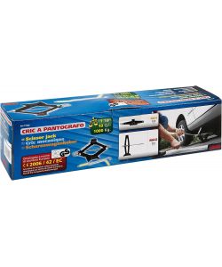 Lampa Cric Pantografo 1000 kg Nero - Raggio di Alzata 90-335 mm