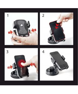 Lampa Porta Telefono Auto Easy-Lock con Bloccaggio a Pressione