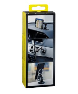 Lampa Porta Cellulare Magnetico Magneto Stick Nero Universale 6 Magneti