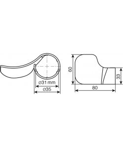 Lampa Leva Riposa Polso Universale per Acceleratore 16x11 cm Schiuma