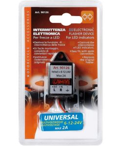 Lampa Dispositivo Elettronico Lampeggiatore Indicatori LED Nero 6/12/24V