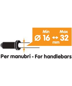 Attacco Fisso Optiline Manubrio Moto - Orientabile 16-32 mm - Plastica