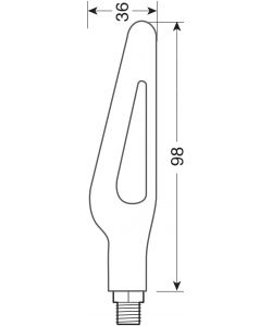 Lampa Indicatori Direzione Moto LED Sequenziali 12V Arancio Bianca