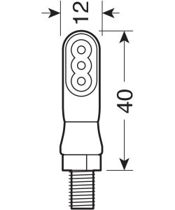 Lampa Indicatori Direzione Nano LED 12V Arancio Lente Fum� 35x18mm
