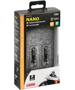 Lampa Indicatori Direzione Nano LED 12V Arancio Lente Fum� 35x18mm