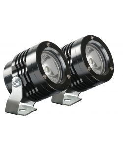 O-Lux, Coppia Fari Ausiliari A Led, 12V - Nero