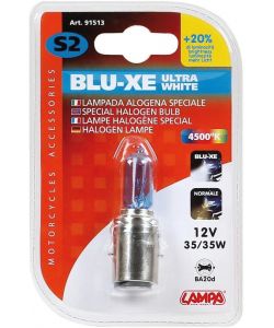 Lampa Lampada Moto Alogena Blu-XE 35W 12V BA20D - Luce Ultra Bianca