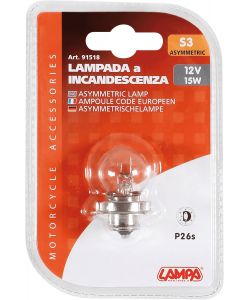 Lampa Lampada Alogena Asimmetrica Moto P26s 12V 15W