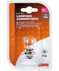 Lampa Lampada S3 Asimmetrica Alogena Moto P26S 12V 30W