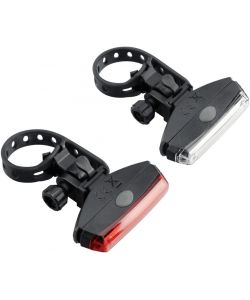 Lampa Set Fanale Anteriore Posteriore LED Rosso e Bianco 20+10 Lumen