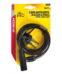 Cavo antifurto in acciaio  10 mm - 80 cm