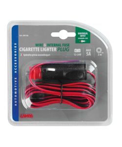 Lampa Spinotto Auto Universale 12-24V Presa Accendisigari Cavo 200cm