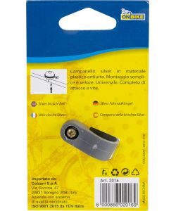 New campanello bici universale in plastica silver