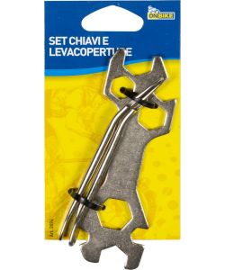Set universale manutenzione bici con chiavi e levacoperture