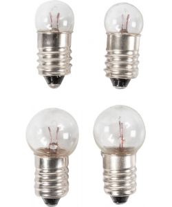 Set di quattro lampadine per fanali bici anteriori e posteriori