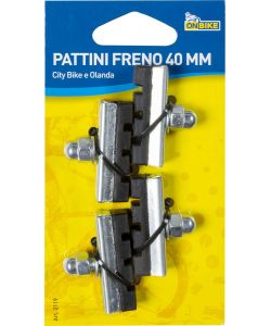 Pattini freni bici per city bike quattro pezzi 40mm