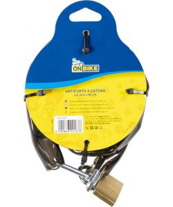 Antifurto a catena per bici 0,6x80cm con serratura antiscasso