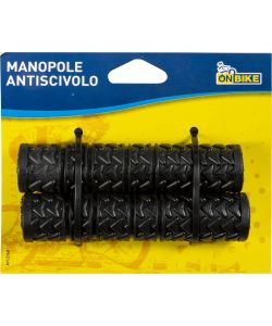 Coppia manopole in gomma antiscivolo universali per bici prestampate