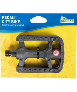 Pedali bici city bike in nylon con catarifrangenti
