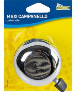 Maxi campanello bici universale acciaio cromato diametro 6,8cm