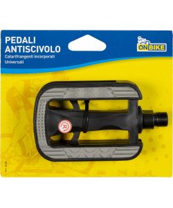 Pedali bici in gomma antiscivolo universali con catarifrangenti