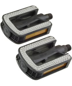 Pedali bici in gomma antiscivolo universali con catarifrangenti