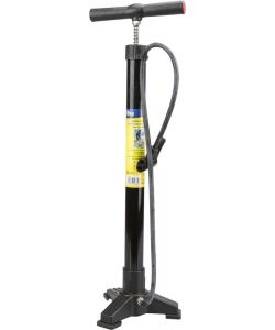 Pompa officina bici tubolare in metallo nera impugnatura ergonomica T