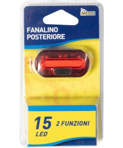 Fanale posteriore bici quondici LED rossi aggancio al telaio
