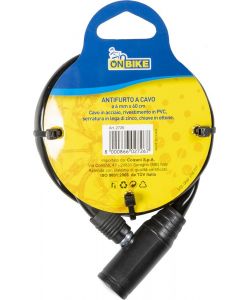 Antifurto a cavo per bici 0,6x60cm con serratura in lega di zinco