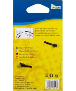 Pattini freno 40 mm 2pz. ciclo sport