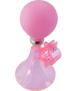 Campanello a trombetta rosa in plastica per bici bambina