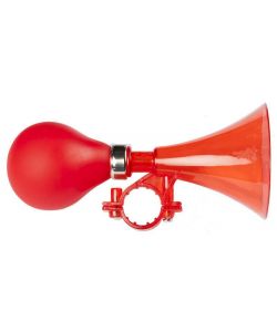 Campanello a trombetta rosso in plastica per bici bambino